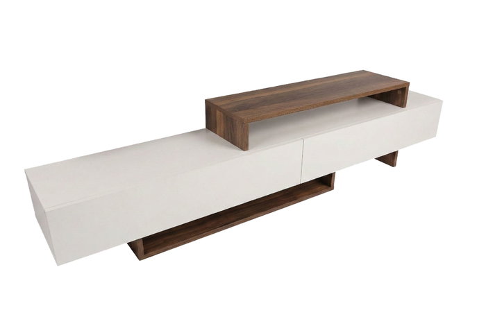 Hanah Home Mueble de TV Nirvana Blanco y Teca Hanah Home Mueble de TV Nirvana Blanco y Teca